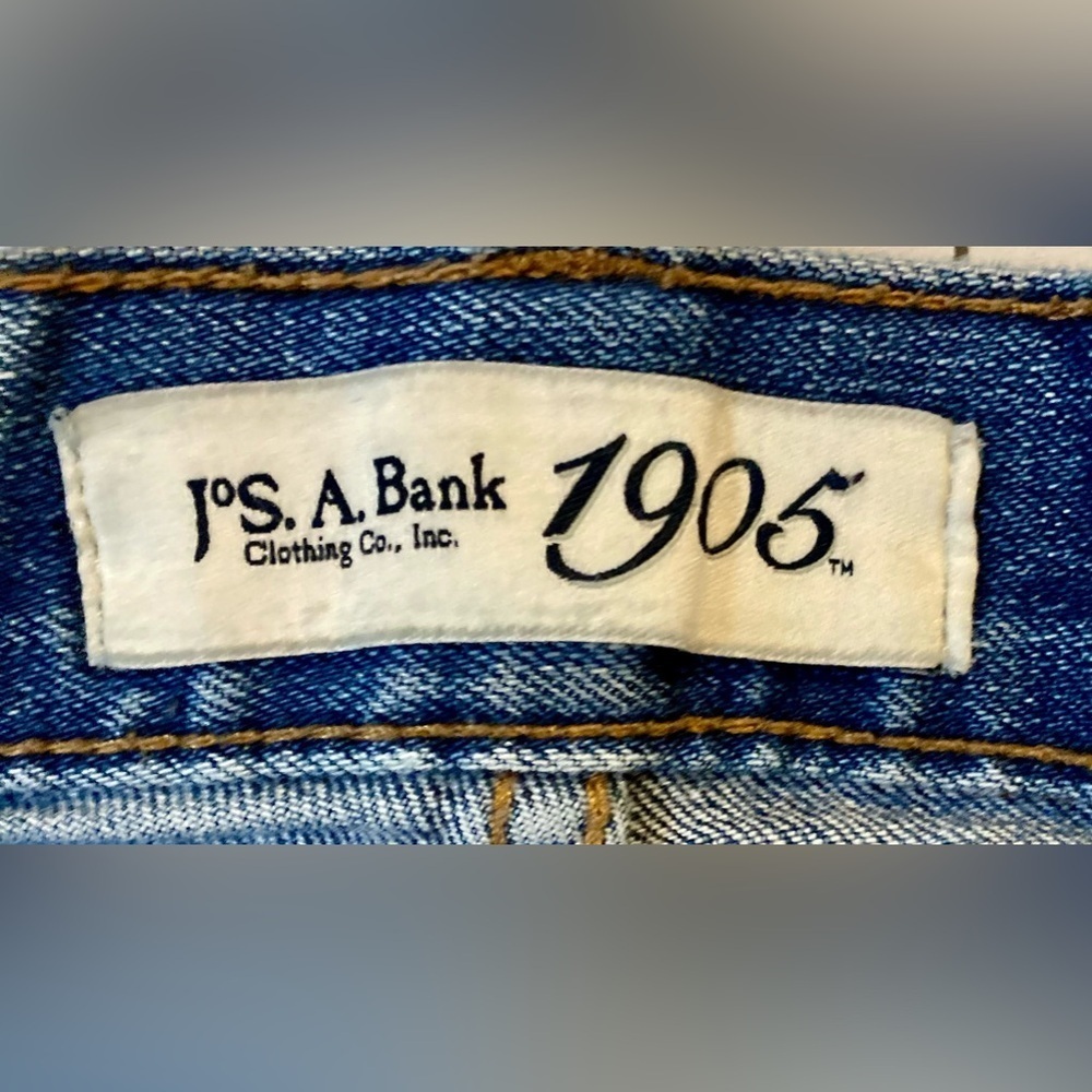 Jos A Bank 1905 Men’s Size 38/30 Tailored Fit Stretch Cotton Denim Blue Jeans‎ - Picture 4 of 7